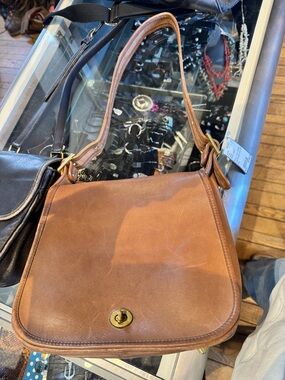Coach Vintage Stewardess Leather Shoulder Bag